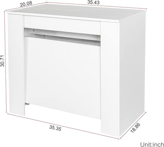 Dining Table for 10-12 People, 118.5" Multifunctional Extendable Kitchen Table for Home Dining Room, Modern Dining Table Large Long Dining Room Table for Big Family Restaurant Furniture, White