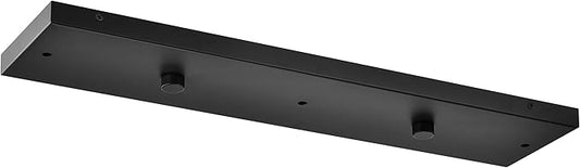 Three Pendant Light Linear Canopy Accessory Light Kit, 26 inch Flush Mount Cluster Canopy, Hanging 3 Lights with One Outlet Box for Kitchen Island, Mounting Hardware Included, Matte Black