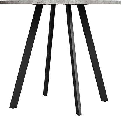 JOSHEN 34" Industrial Dining Table, Island Table with Solid Iron Base, Rustic Dining Table with Smooth Easy-Clean Surface for Kitchen Office, Gray
