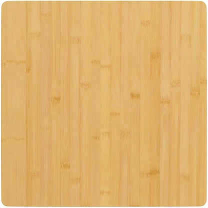 Modern Bamboo Table Top 19.7x19.7x1.6 in Small Square Wood Countertop Varnished Natural Grain Butcher Block Surface for Coffee Tables Side Tables and Dining Rooms