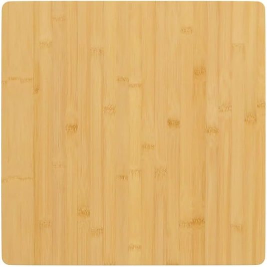 Modern Bamboo Table Top 19.7x19.7x1.6 in Small Square Wood Countertop Varnished Natural Grain Butcher Block Surface for Coffee Tables Side Tables and Dining Rooms