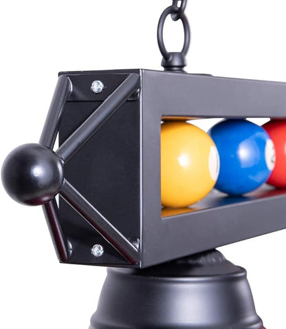 Wellmet Pool Table Light for Billiard Table, 4 Lights Pool Table Lights Over Pool Table, Industrial Kitchen Island Lighting, Hanging Light Fixture for Game Room, Billiard Room, Bar, Man Cave