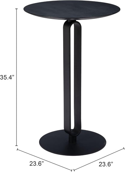 HomeStock Counter Table - Steel Frame & MDF Top - Black Finish - Kitchen Island