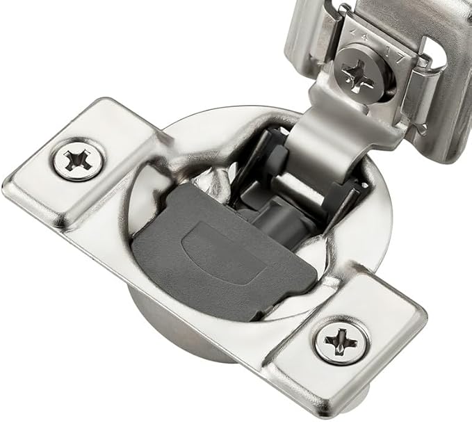 Ravinte 30 Pack 15 Pairs 1-5/16inch Overlay Cabinet Hinges Kitchen Soft Close Cabinet Hinges Hidden Door Hinge for Kitchen Cabinet Stainless Steel Adjustable Hinges Satin Nickel Cabinet Hardware