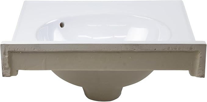 Design House Cultured Marble Vanity Top, 19 in W x 17 in D, Integrated 4 in Centerset Oval Sink & Backsplash, Solid White, 586172