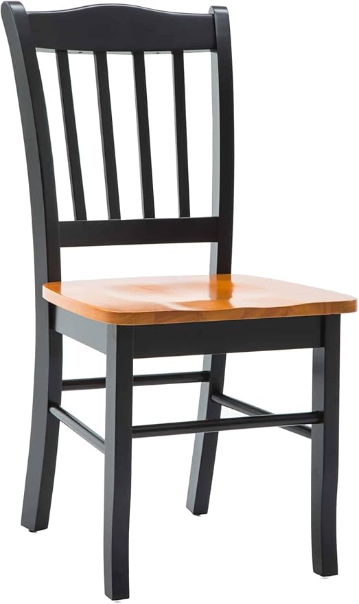 Boraam Shaker Dining Room Side Chairs, Set of 2 - Black/Oak