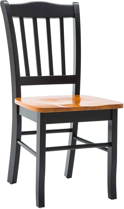 Boraam Shaker Dining Room Side Chairs, Set of 2 - Black/Oak