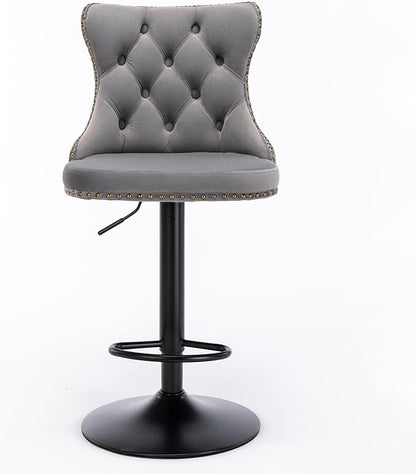 Modern Dining Chair with Back, Sturdy Stable Kitchen Side Chair Set for Home Pub Restaurant Living Room and Kitchen Island, Easy Assembly Mid-Century Luxury Furniture,Gray-Foam-2pc