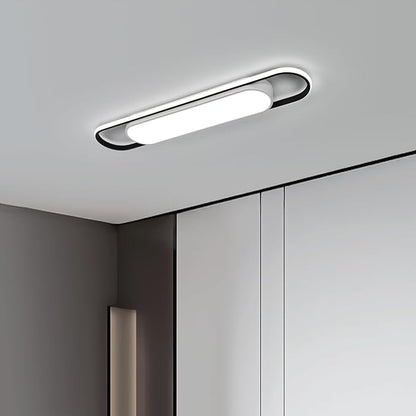 28.3Inch Cool White Modern LED Ceiling Lighting,40W High Brightness Metal Linear Ceiling Lamp,6500K Simple Long Light for Kitchen Dining Living Room Laundry, Garage Cloakroom Lighting