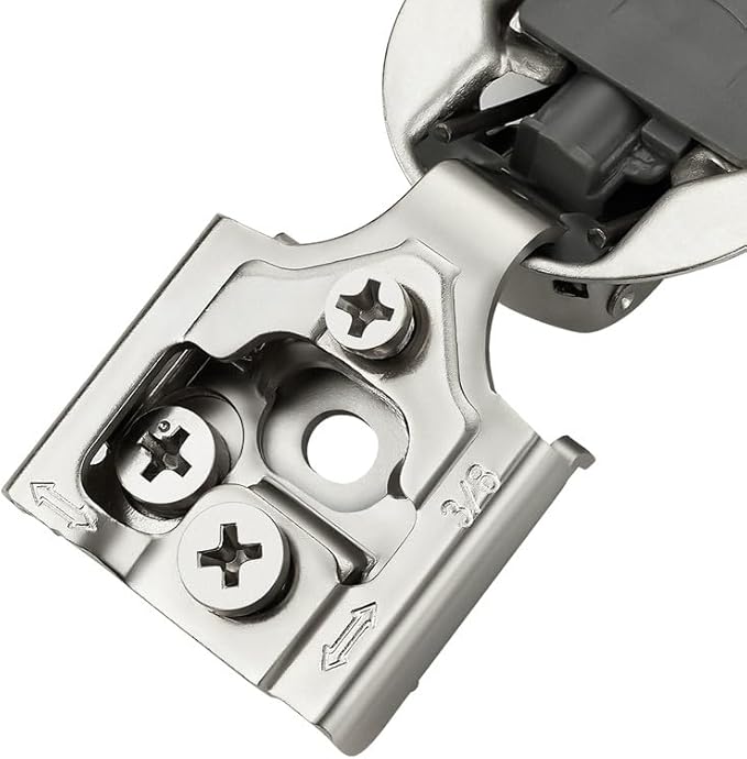 Ravinte 3/8 Inch Overlay Cabinet Hinges - 10 Pack (5 Pairs) Soft Close Hidden Door Hinges for Kitchen - Stainless Steel Adjustable Hardware, Satin Nickel