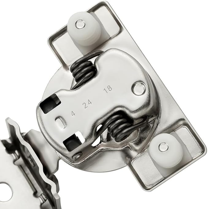 Ravinte 2 Pack 1 Pair 1-3/8 inch Overlay Cabinet Hinges Kitchen Soft Close Cabinet Hinges Hidden Door Hinge for Kitchen Cabinet Hinges Stainless Steel Adjustable Hinges Satin Nickel Cabinet Hardware