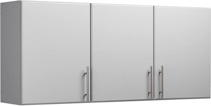 Prepac Elite 54" Wall Cabinet, Light Gray Storage Cabinet with 2 Adjustable Shelves, Storage for Pantry, Kitchen and Bathroom 12" D x 54" W x 24" H