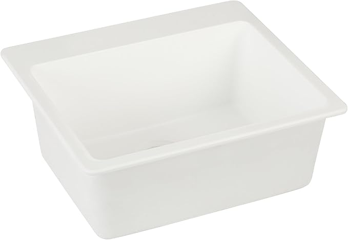 Signature Hardware 447663 Totten 25" Drop In or Undermount Single Basin Granite Composite Kitchen Sink