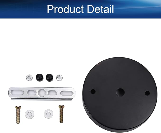 Bettomshin 1Pcs 3.94" x 0.79" (DiaxH) Iron Retro Ceiling Light Plate Chassis Disc Pendant Accessories Hardware Canopy Kit Ceiling Plate Black Tone