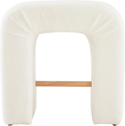 24'' Boucle Stool Set of 2,Dining Chairs for Home Kitchen Island,White
