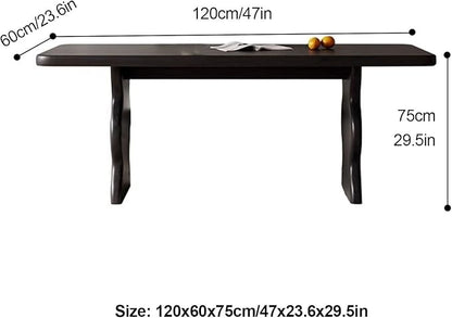 Kitchen Tables, Ripple Shape Modern Dining Table, Wood Dining Room Table for 4-6, Wood Furniture, Computer Office Desk Workstation for Family,Kitchen,Dining Room,Conference Room,Small