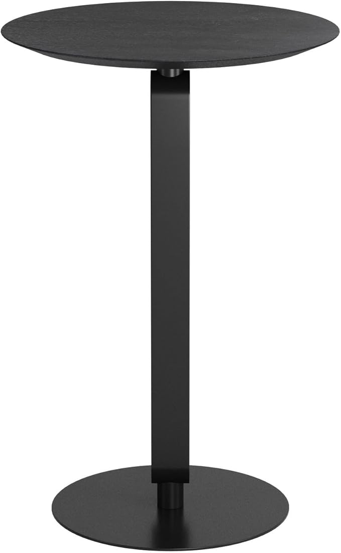 HomeStock Counter Table - Steel Frame & MDF Top - Black Finish - Kitchen Island