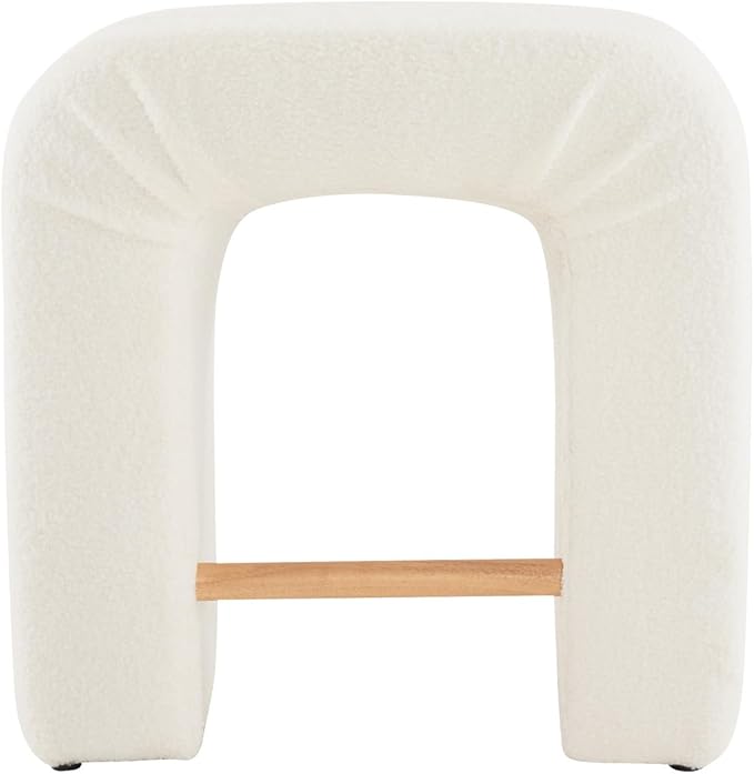 24'' Boucle Stool Set of 2,Dining Chairs for Home Kitchen Island,White