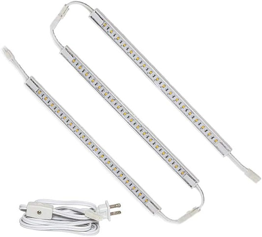 Nadair UNLT112-3K-3CLR 12" LED Under Cabinet Light Bars 3-Pack, Plug-In, Easy Installation, 110 Lumens (x3),White