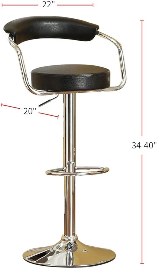 Modern Dining Chairs Set of 2 - Adjustable Swivel Kitchen Island Stools with Sturdy Natural Design, Versatile Use for Comfortable Seating, Stylish Simple Construction,Black-Fabric-Classic