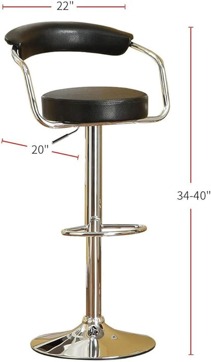 Modern Dining Chairs Set of 2 - Adjustable Swivel Kitchen Island Stools with Sturdy Natural Design, Versatile Use for Comfortable Seating, Stylish Simple Construction,Black-Fabric-Classic