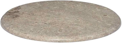 Gray Marble Table Top 23.6 inch Round Polished Dining Room Coffee Countertop for Indoor Outdoor Patio RV Replacement Tabletop