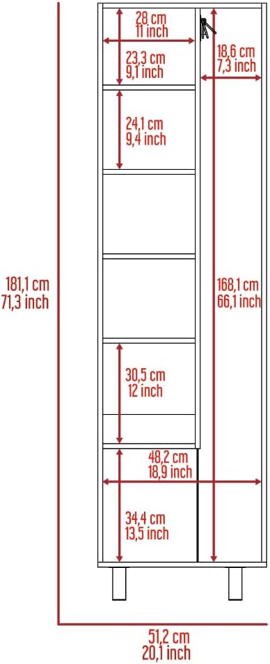 GOWE Crescent 7-Shelf 4-Door 2-Piece Kitchen Set, Kitchen Island and Pantry White and Light Oak