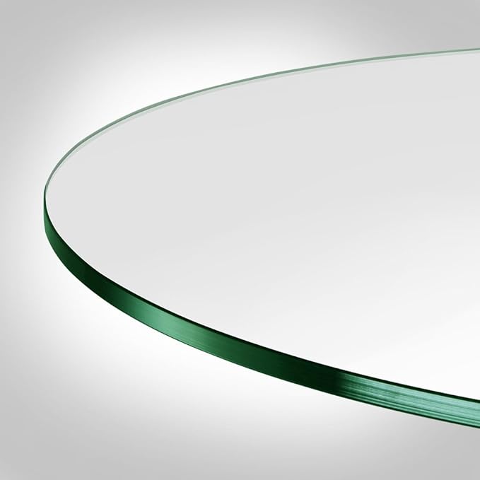 Dulles Glass 31 inch Round Glass Table Top - Tempered - 1/4" Thick Glass Surface, Safe Flat Polished, Multipurpose for Dining Table, Patio, Coffee and End Table