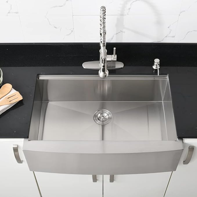 30 Inch Stainless Steel Farmhouse Sink Workstation-Bokaiya 30x20 Apron Front Farm Sink Stainless Steel Workstation 16 Gauge Single Bowl Farmhouse Kitchen Sinks with Cutting Board