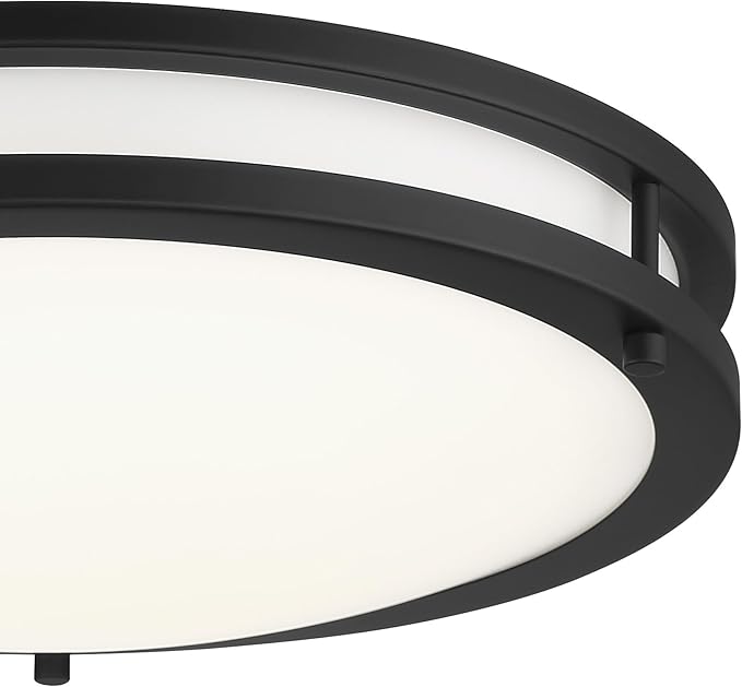 Minka Lavery 716-66A-L Vantage LED Flush Mount, 1-Light, 25 Total Watts, 15.75-in H x 3.75-in W, Coal Black