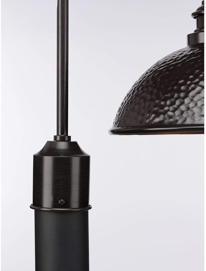 Progress Lighting Englewood Collection 1-Light Farmhouse Outdoor Post Lantern Light Antique Bronze, 13-7/16" x 16" x 12"