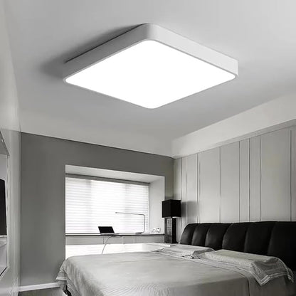 LED Ceiling Light Fixture,12 Inch Modern Square Recessed Ceiling Lights, Dimmable Light,24W White Close to Ceiling Lighting Flush Mount Living Room Bedroom,3000K-6000K