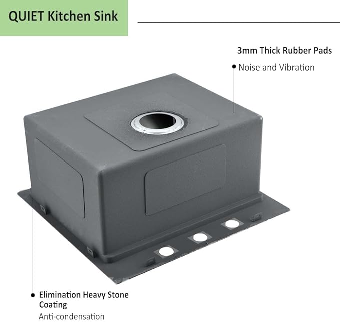 18 inch Drop in Bar Sink Workstation with 3 holes, Wesliv 18"x18" Drop in Utility Sink 16 Gauge Stainless Steel Wet Kitchen Bar Sinks Single Bowl with Cutting Board