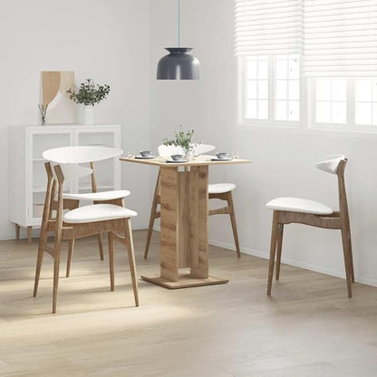 Artisan Oak Bistro Table Engineered Wood Small Durable Square Table for Dining Room Kitchen Office 23.6 x 23.6 Inches Modern Furniture