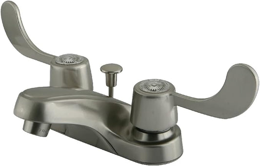 Kingston Brass KB188 4 in. Centerset Bathroom Faucet, Brushed Nickel