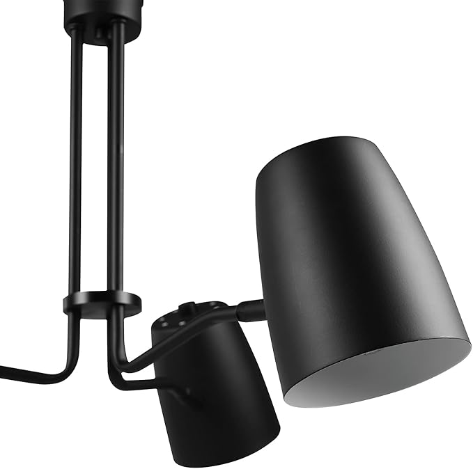 Globe Electric Logan 3-Light Chandelier, Matte Black