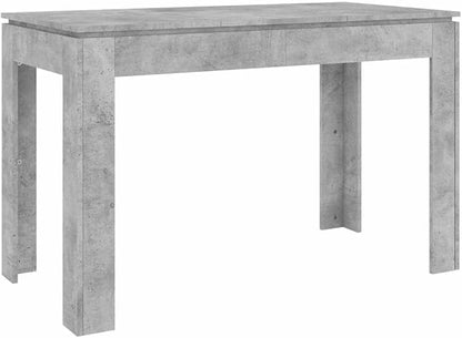 Concrete Grey Dining Table, Engineered Wood, 47.2x23.6x29.9 in Rectangular Dinner Table, Modern Kitchen & Dining Room Tables for 4 People, Scandinavian Style