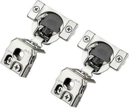 Ravinte 10 Pack 5 Pairs 1-5/16 inch Overlay Soft Close Hinges for Kitchen Cabinet Hinges Satin Nickel Hidden Hinges Stainless Steel Concealed Hinge self Closing