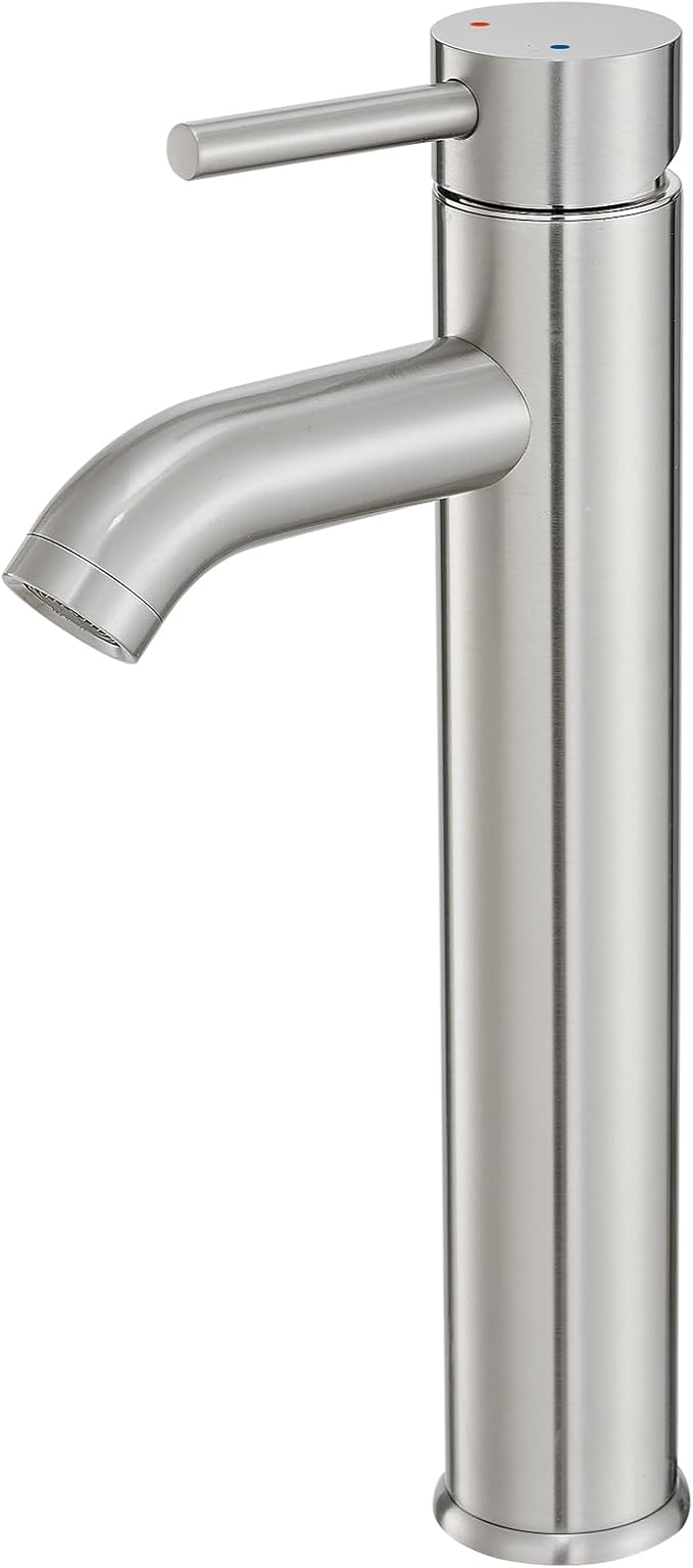 VOTON Vessel Sink Faucet Chrome Modern Tall Bathroom Faucets Single Handle One Hole Rv Vanity Lavatory Bathroom Sink Faucet