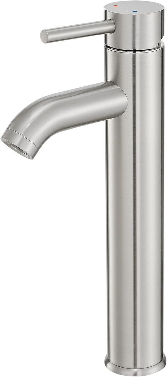 VOTON Vessel Sink Faucet Chrome Modern Tall Bathroom Faucets Single Handle One Hole Rv Vanity Lavatory Bathroom Sink Faucet