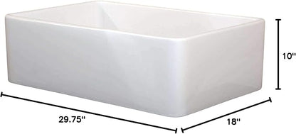 Fireclay sink, 33" Apron Front Farmhouse Kitchen Sink. Solid (Not Hollow.)