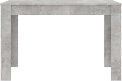 Concrete Grey Dining Table, Engineered Wood Standard Dinner Table, 47.2x23.6 Inch, Modern Kitchen and Dining Room Furniture, Durable & Easy Clean