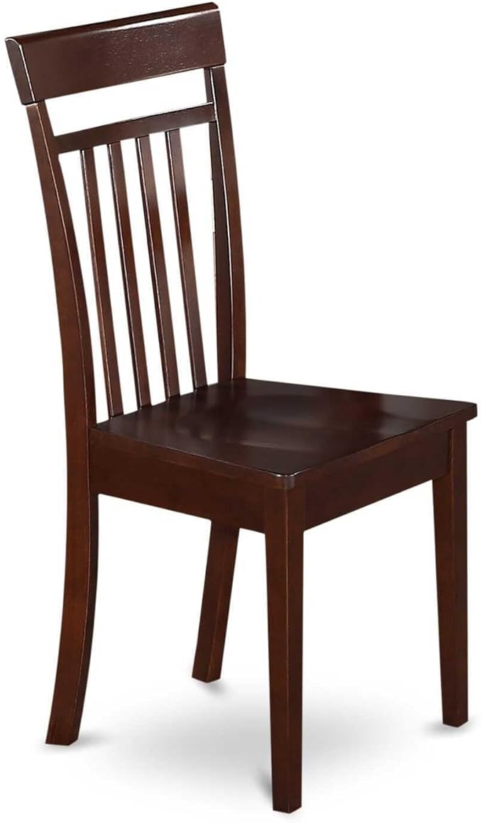 HomeStock 7 Piece Dining Set Consist of an Antique Rectangle Solid Wood Table and 6 Kitchen Room Chairs, 36x60 Inch, Mahogany