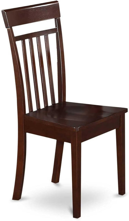 HomeStock 7 Piece Dining Set Consist of an Antique Rectangle Solid Wood Table and 6 Kitchen Room Chairs, 36x60 Inch, Mahogany