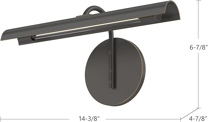 Alora WV316501VBMS Astrid Vanity, LED, Metal Shade/Vintage Brass