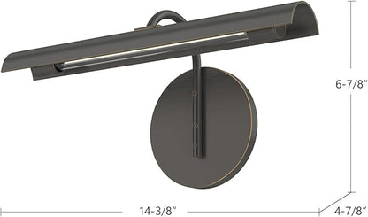 Alora WV316501VBMS Astrid Vanity, LED, Metal Shade/Vintage Brass