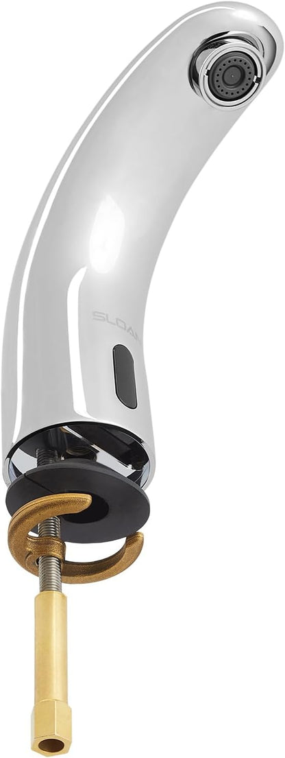 Sloan SF-2450 Sensor Activated Touch-Free Faucet (6 - Pack), Commercial Grade with Mounting Hardware - 0.5 GPM Battery-Powered Deck-Mounted Mid Body, Polished Chrome Finish, 3362124