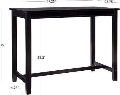 Linon Claridge Black 36 inch Height Bar Table