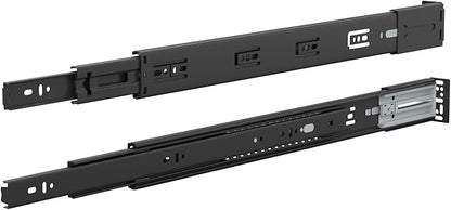 LONTAN Rear Mounting Brackets for Drawer Slide 2 Pairs Black Cabinet Drawer Bracket for Face Frame Cabinets for 1.77 inch(45mm) Width Furniture Gildes