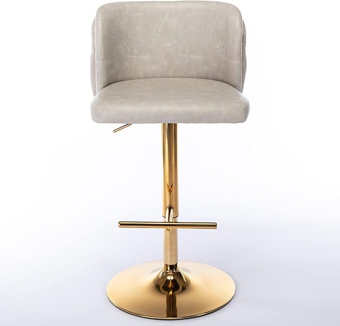 Modern Dining Chairs, Mid-Century Kitchen Table and Chairs with Sturdy Stable Construction, Easy Assembly for Dining Room, Home Pub and Kitchen Island,Beige-PU